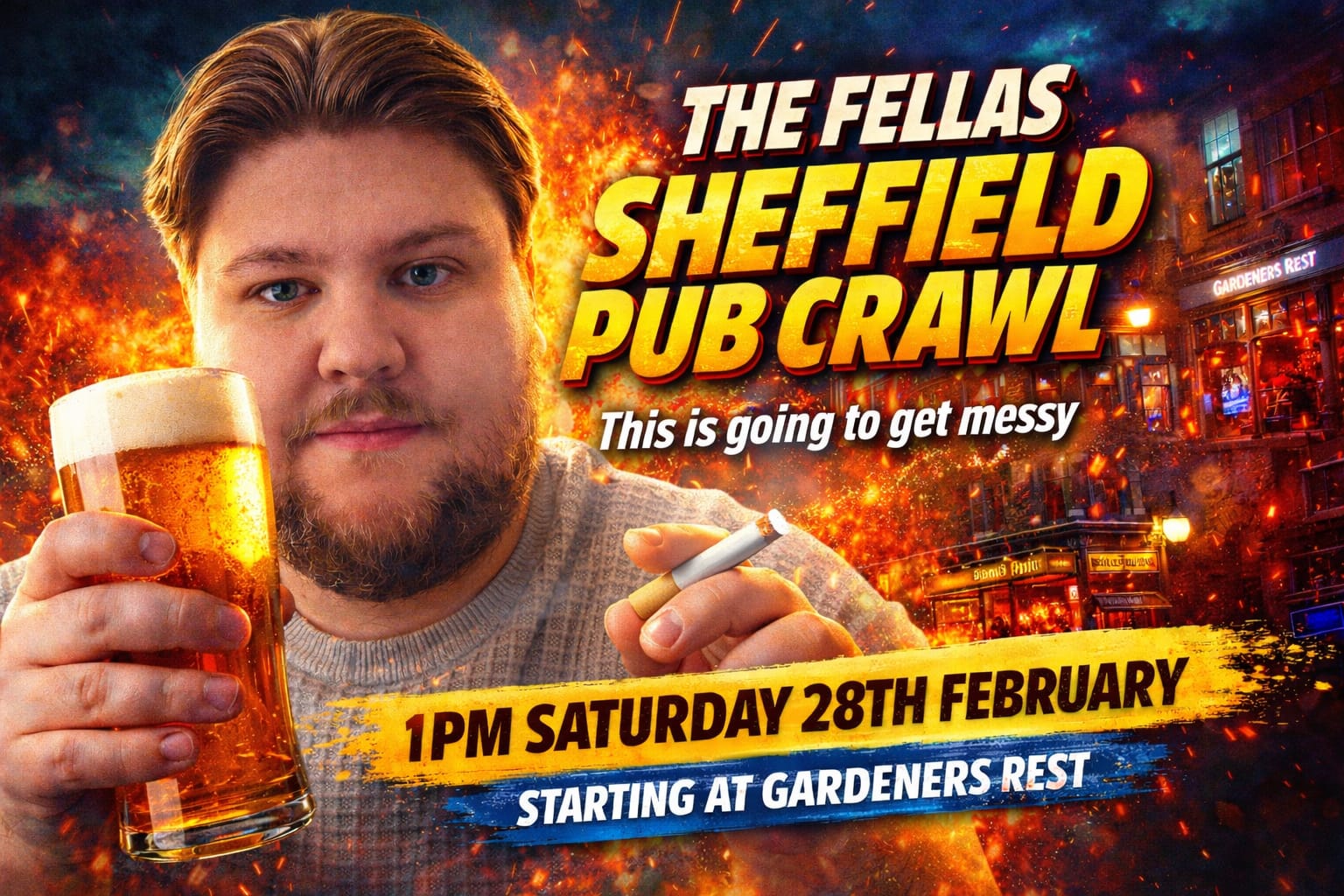 The Fellas Sheffield Pub Crawl